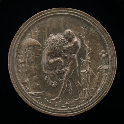 Hércules y el león de Nemea, finales del siglo XV - principios del siglo XVI de Moderno