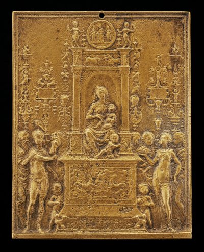 La Virgen y el Niño entronizados con santos, finales del siglo XV - principios del siglo XVI de Moderno