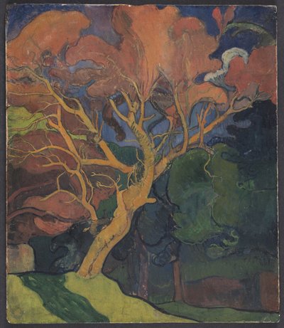 Bosque con árbol torcido de Mogens Ballin