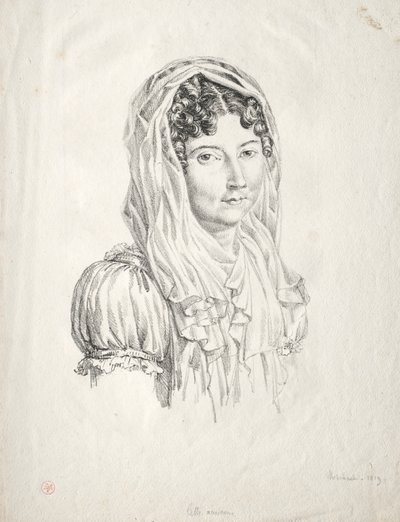 Retrato de una mujer, 1819 de Moisbach
