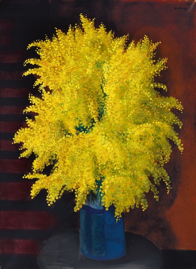 Ramo de mimosas, c.1930 (óleo sobre lienzo) de Moise Kisling