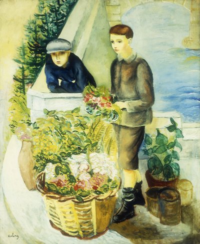 Vendedores de flores; Marchands de Fleurs de Moise Kisling