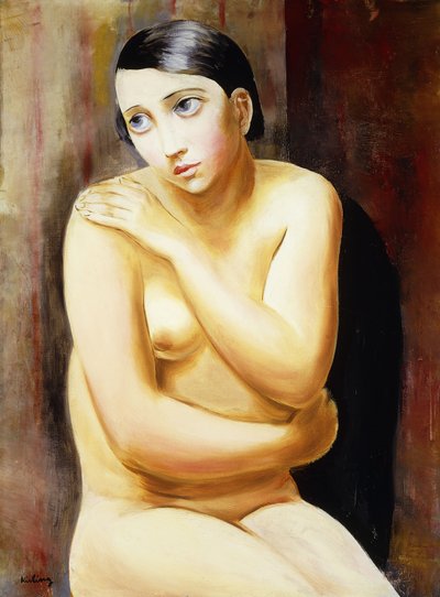 Mujer desnuda sentada; Femme Nue Assise de Moise Kisling