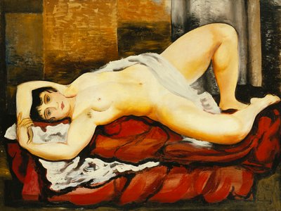 Desnudo en sábana blanca; Nu Couche au Drap Blanc de Moise Kisling