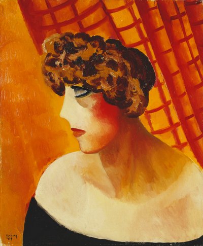 Perfil con ojos azules; Profil aux Yeux Bleus de Moise Kisling
