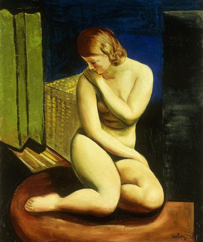 Desnudo femenino sentado; Femme Nue Assise de Moise Kisling