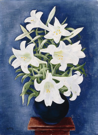 Jarrón de lirios; Jarrón de Lys de Moise Kisling
