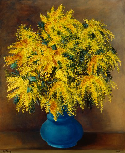Vase of Mimosas; Vase de Mimosas de Moise Kisling