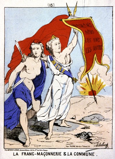 Masonería aliada de La Commune, c.1871 (ilustración) de Moloch (1849 1909)