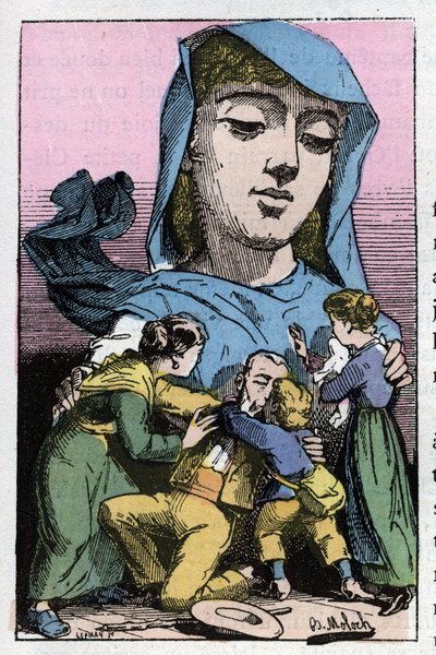 Alegoría de la Amnistía en el siglo XIX en “Le Trombinoscope” por Touchatout, caricatura de B. Moloch de 1882 (1849-1909). Colección privada. de Moloch