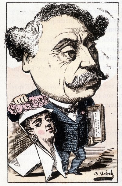 Caricatura de Alexandre Dumas Hijo, por Moloch de Moloch