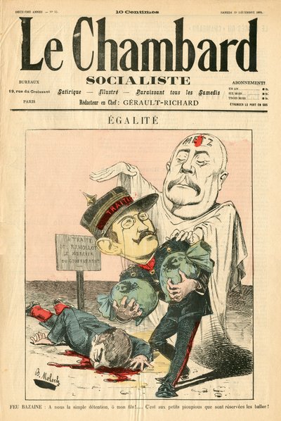 Portada de “”Le Chambard Socialiste””, Satírico en Colores de Moloch