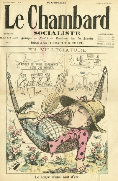 Ilustración de Moloch (1849-1909) para la portada de Le Chambard Socialiste de Moloch