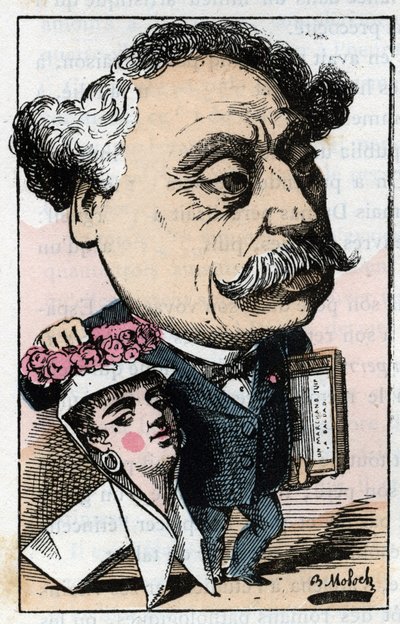 Retrato de Alexandre Dumas Jr. (1824-1895) escritor francés. de Moloch