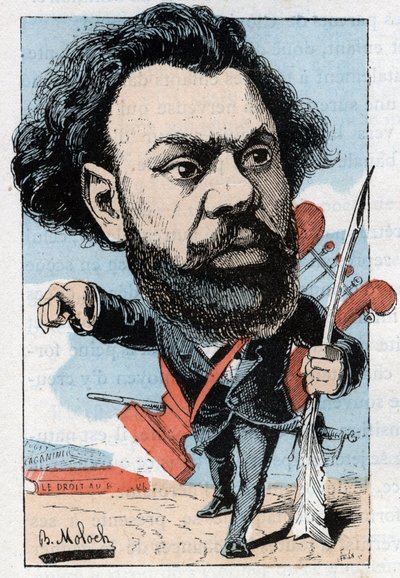 Retrato de Clovis Hugues (1851-1907), poeta y político francés de Moloch