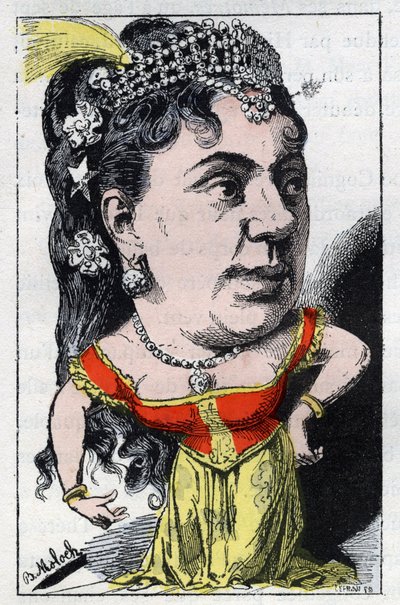 Retrato de Emma Valladon conocida como Theresa (1837-1913) cantante de cabaret francés en 