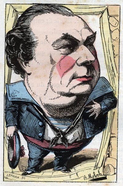 Retrato de François Dumaine (1831-1893), comediante francés de Moloch