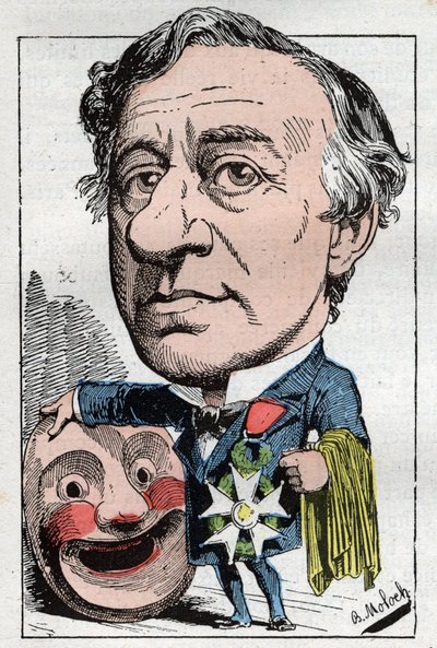 Retrato de François Jules Edmond Got (1822 - 1901) actor francés de Moloch