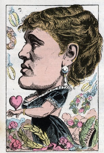 Retrato de Gabrielle Maria Krauss, cantante austriaca (1842-1906) de Moloch