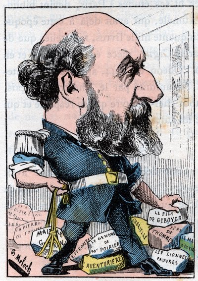 Retrato de Guillaume Victor Augier (1820-1889) dramaturgo francés de Moloch