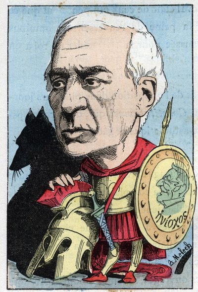 Retrato de Jules Barthélemy Saint Hilaire (Saint-Hilaire) (1805 - 1895), erudito y político francés de Moloch