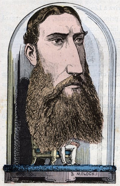 Retrato de Leopoldo II, Rey de los Belgas (Louis Philippe Marie Victor), Príncipe de Bélgica, Duque de Sajonia, Príncipe de Sajonia-Coburgo-Gotha, Duque de Brabante de Moloch