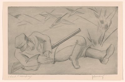 Cazador dormido de Mommie Schwarz (signed by artist)