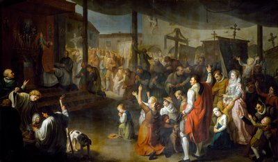 El voto de los ciudadanos de Carmarthenshire para acabar con la peste de 1630 de Moneta Jr. Sleet