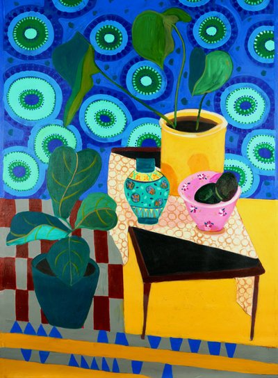 Naturaleza muerta con plantas de colores vivos de Monica Prentice