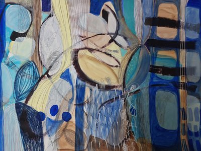 Resumen: Azul, amarillo, flujo de Monika Riethmueller