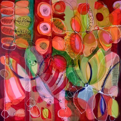 Motivos botánicos abstractos y coloridos de Monika Riethmueller