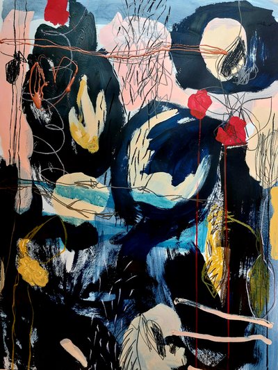 Flujo abstracto oscuro de Monika Riethmueller