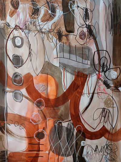 Formas abstractas cálidas de Monika Riethmueller