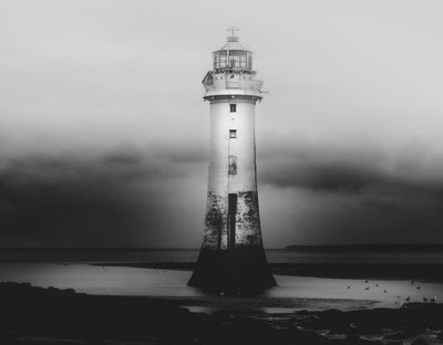 Faro costero solitario de Monika Zemojtel