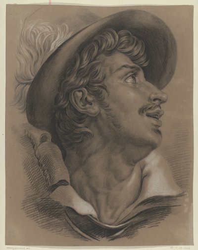 Cabeza de un hombre con sombrero, mirando hacia la derecha de Monogrammist AC