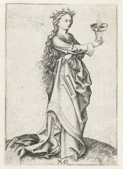 La Tercera Virgen Sabia Cinco vírgenes sabias y cinco insensatas (título de la serie) de Monogrammist AG