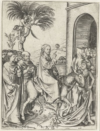 Entrada de Cristo en Jerusalén Historia de pasión (título de la serie) de Monogrammist AG