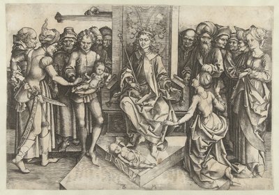 Juicio de Salomón (Salomón) de Monogrammist BM