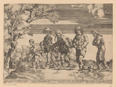 Grupo de mendigos en paisaje de Monogrammist CLPAGI