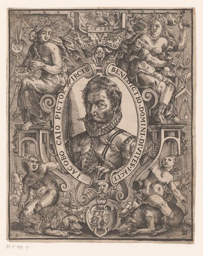 Retrato de Cayo Jacob de Monogrammist DH (Duitsland)