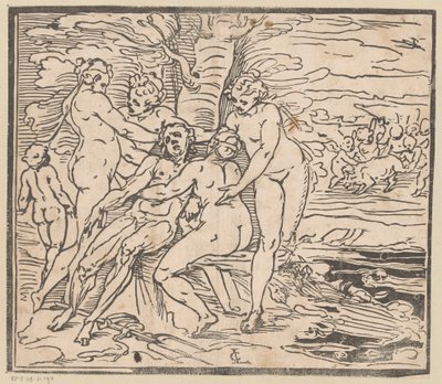 Venus llora la muerte de Adonis de Monogrammist GGN (attributed to)