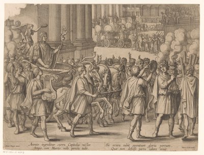 Entrada de Scipio Africanus después de su victoria sobre Cartago Historia de Scipio Africanus (título de la serie) de Monogrammist ICG