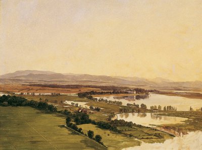 Paisaje con el castillo de Inzersdorf (hacia Anninger) de Monogrammist J.P.