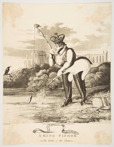 Un martín pescador en las orillas del Támesis, 1827 de Monogrammist JVS
