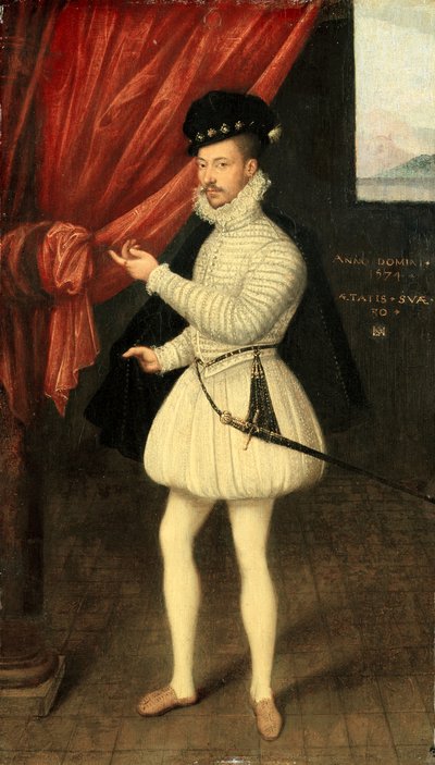 Retrato de un hombre de blanco, 1574 de Monogrammist LAM