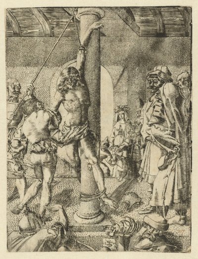 Martirio de San Sebastián de Monogrammist LH (Nederlanden)
