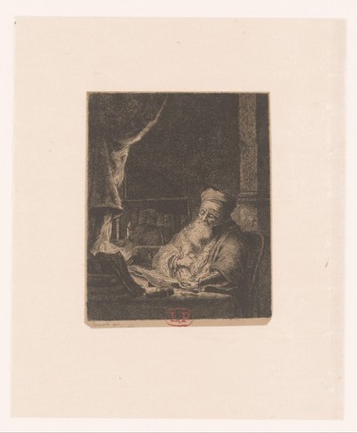 Filósofo dormido de Monogrammist LP (Frankrijk)