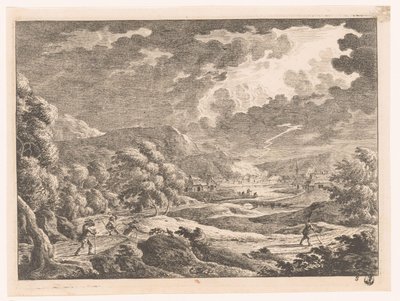Paisaje con tormenta de Monogrammist MEG