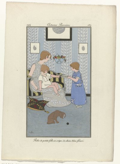 Journal des Dames et des Modes, Costumes Parisiens, 1914, nº 137: Robe de petite fill (...) de Monogrammist MFN