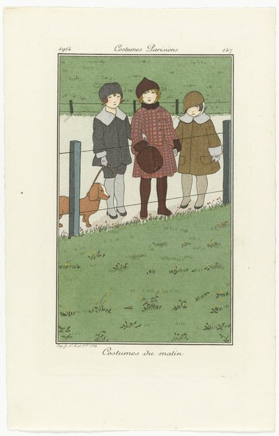 Journal des Dames et des Modes, Costumes Parisiens, 1914, nº 147: Costumes du matin de Monogrammist MFN